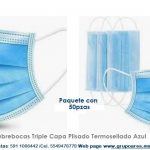 CUBREBOCAS PLISADO 3 CAPAS